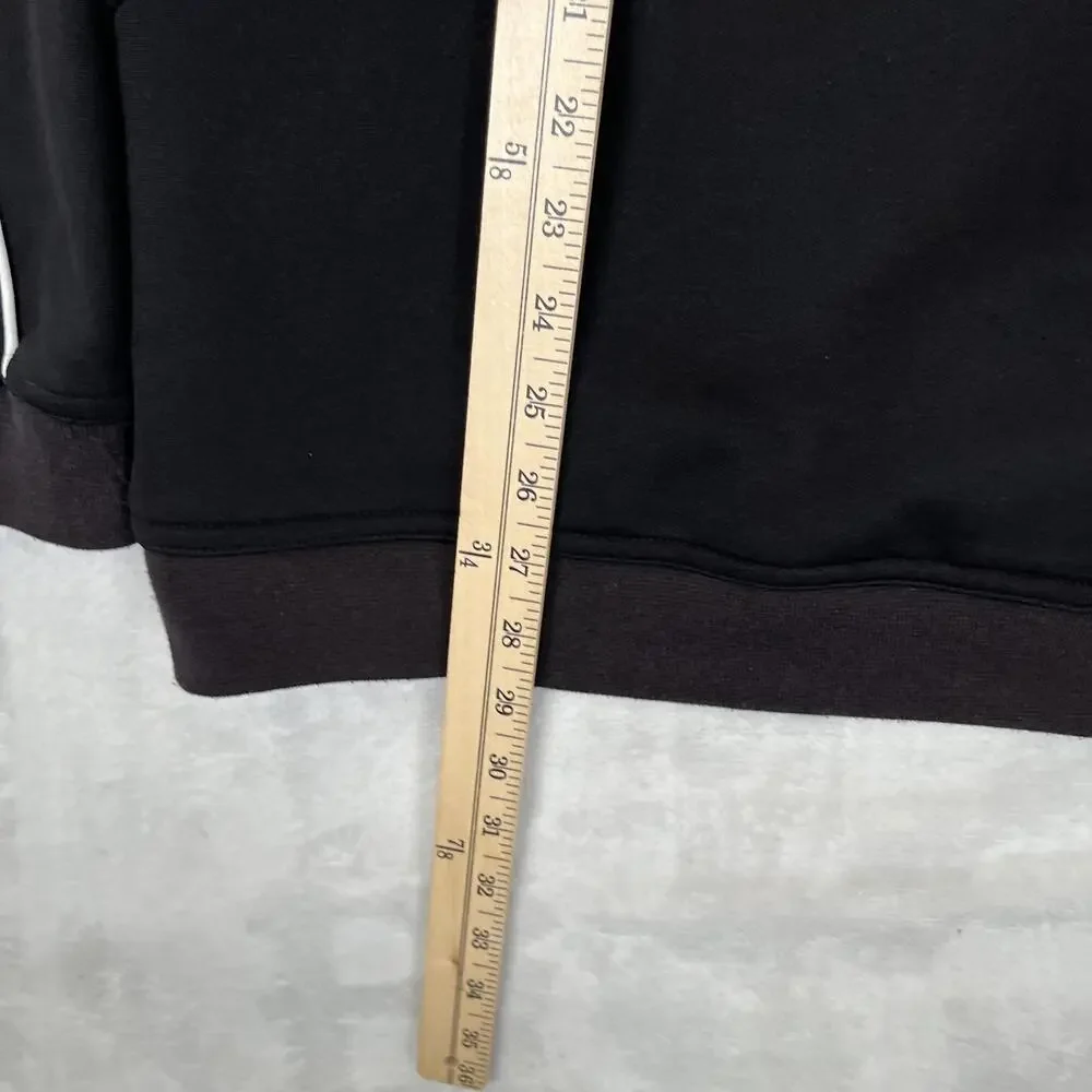Adidas Soccer Sweatshirt Mens Large Black 1/4 Zip Mock Neck Pullover Athletic